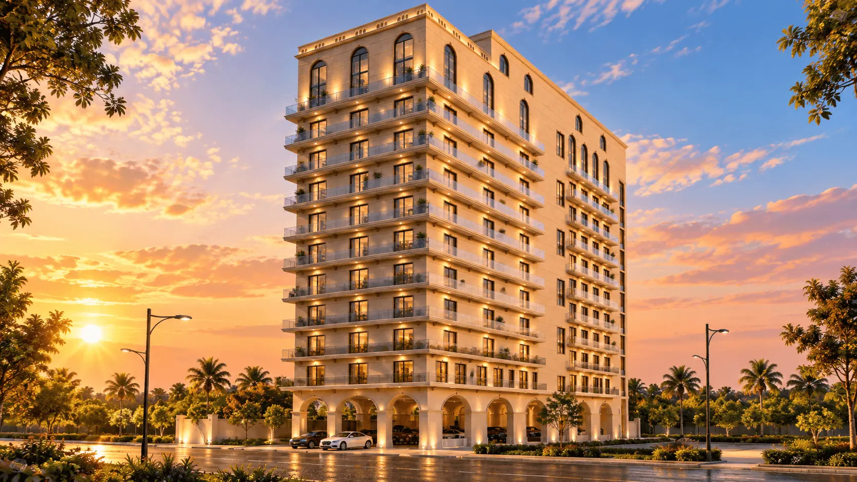 X tower at sunset, Gulberg IV, Lahore